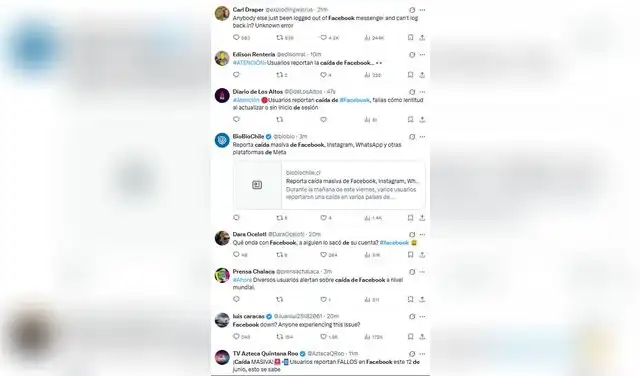 Usuarios reportan caida de Facebook HOY, viernes 12 de junio.  