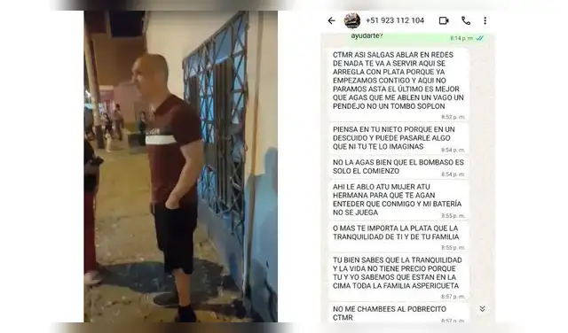 Fernando Aspericueta muestra pruebas de su extorsión.