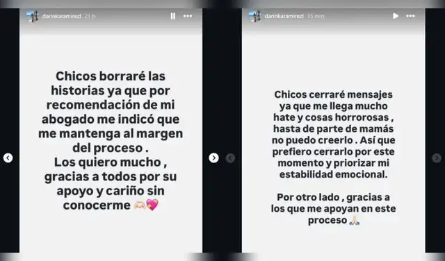 Darinka Ramírez decide cerrar la opción de comentarios en sus redes. Darinka Ramírez decide cerrar la opción de comentarios en sus redes.