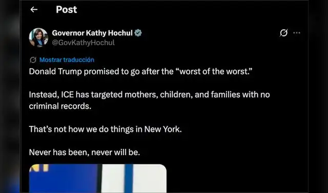 Kathy Hochul se pronunció contra el ICE en Estados Unidos. Kathy Hochul se pronunció contra el ICE en Estados Unidos.