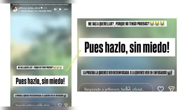 Jefferson Farfán responde a Magaly Medina y no teme a demanda.