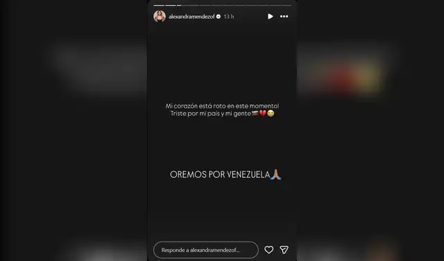 Alexandra Méndez se pronuncia