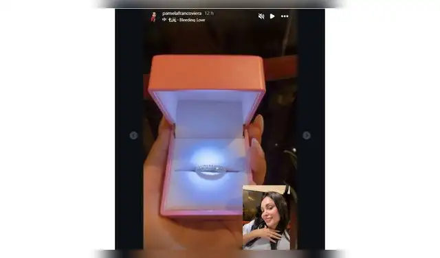 Pamela Franco presume su anillo. Pamela Franco presume su anillo.
