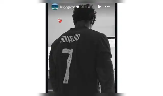Hugo García comparte triste publicación por Cristiano Ronaldo.