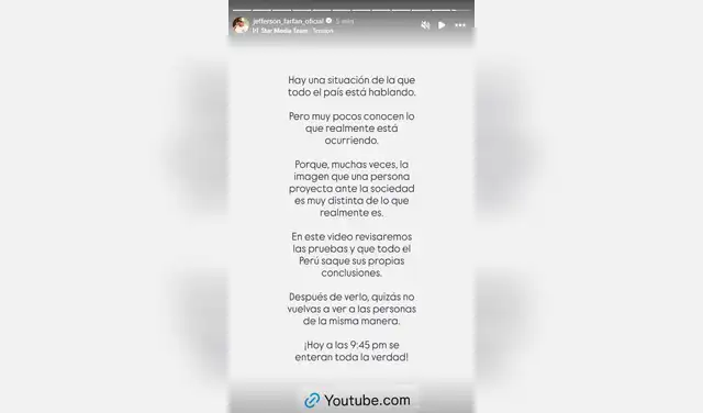 Comunicado de Jefferson Farfán.