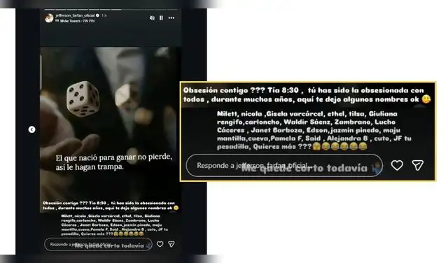 Mensaje de Jefferson Farfán en contra de Magaly Medina.