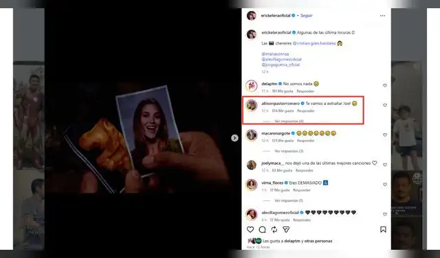 Allison Pastor se despide de Joel Gonzáles.