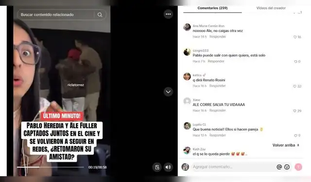 Revelan imágenes de Pablo Heredia y Ale Fuller en el cine. Revelan imágenes de Pablo Heredia y Ale Fuller en el cine.