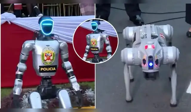 PNP presenta robots humanoides y cuadrúpedos: estas serán sus funciones en seguridad y rescates. Foto: Composición EP