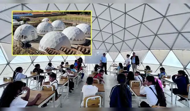 Pronied trasladará primer lote de 20 domos modulares que serán instalados para atender a las instituciones educativas afectadas por el sismo. Foto: Composicion EP. Pronied trasladará primer lote de 20 domos modulares que serán instalados para atender a las instituciones educativas afectadas por el sismo. Foto: Composicion EP.