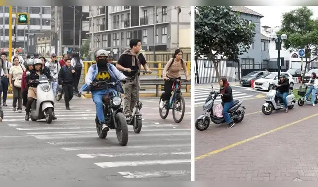 Conducir una motocicleta eléctrica sin placa de rodaje implica una multa equivalente al 12 % de la UIT (S/ 660). Foto: Composición EP. Conducir una motocicleta eléctrica sin placa de rodaje implica una multa equivalente al 12 % de la UIT (S/ 660). Foto: Composición EP.