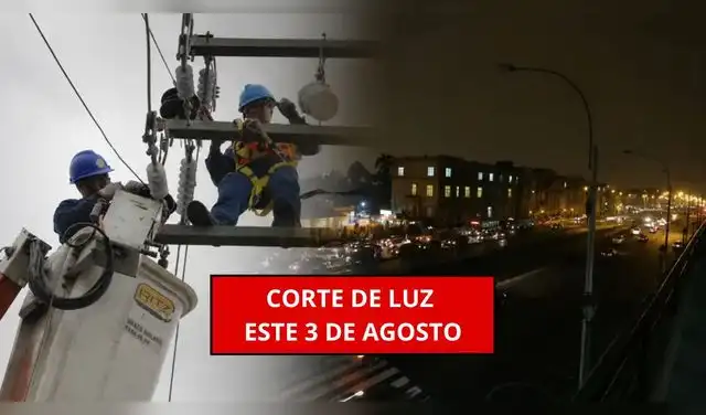La empresa Pluz ha programado interrupciones del servicio eléctrico para este lunes 3 de agosto de 2026 en diferentes sectores de Lima y Callao. Foto: Composicion EP. La empresa Pluz ha programado interrupciones del servicio eléctrico para este lunes 3 de agosto de 2026 en diferentes sectores de Lima y Callao. Foto: Composicion EP.