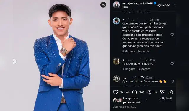 Óscar Junior es criticado por el caso de Naldy Saldaña. 