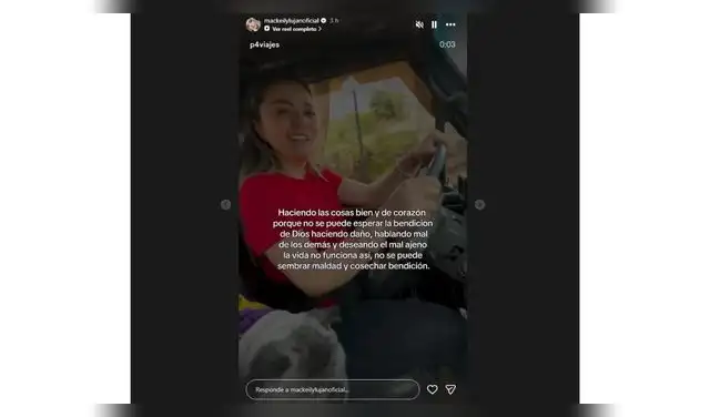 Mensaje de Mackeily Luján tras las declaraciones en la Depincri.