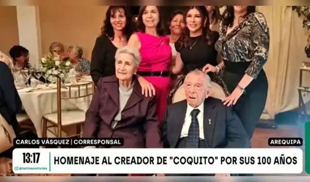 El creador de Coquito cumple 100 años: la emotiva celebración de Don Everardo Zapata junto a su familia. Foto: Latina.