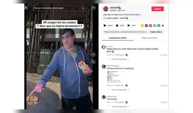 Usuarios reaccionan a la predicción de un hombre leyendo Los Cuates.