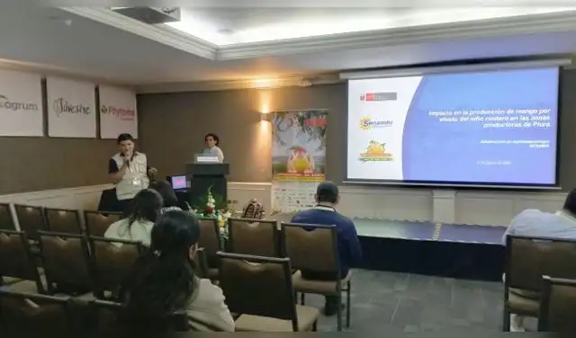 Senamhi presentó las perspectivas agrometeorológicas para la campaña 2026-2027 en “Fórum Internacional del Mango 2026”. Foto: Difusión.