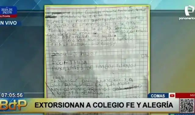 Clases suspendidas por amenazas en el colegio Fe y Alegría de Comas.