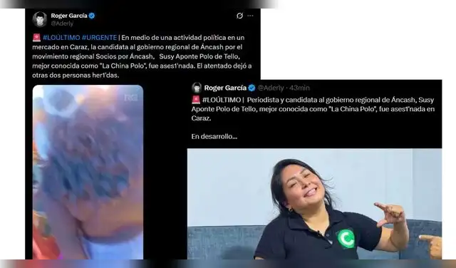 La china Polo pierde la vida en trágico atentado en Caraz.