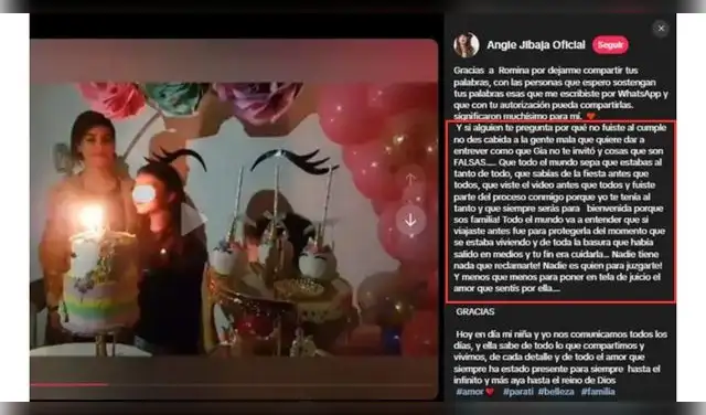 Mensaje de Romina Gachoy revela que invitaron a Angie Jibaja. Mensaje de Romina Gachoy revela que invitaron a Angie Jibaja.