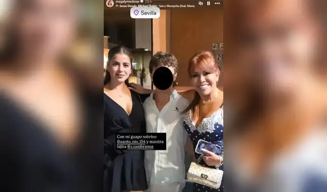 Magaly Medina compartió foto con el hijo de Sheyla Rojas.