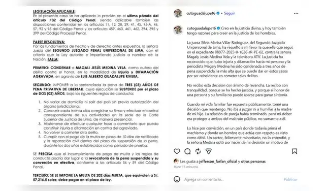 Comunicado de Cuto Guadalupe.