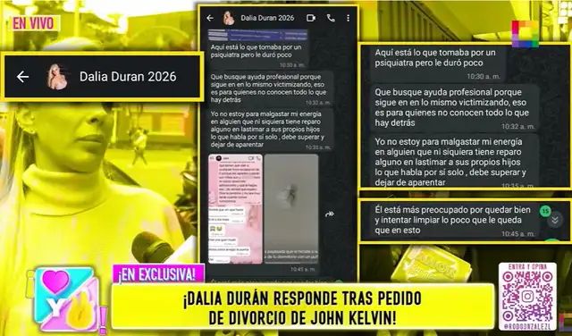 Jonh Kelvin interpone demanda de divorcio a Dalia Durán y ella tiene impensada reacción