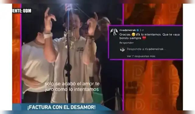 Mensaje de Korina Rivadeneira a Mario Hart. Mensaje de Korina Rivadeneira a Mario Hart.