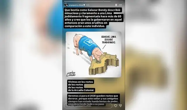 Jorge Guerra hunde a Rafael López Aliaga. Jorge Guerra hunde a Rafael López Aliaga.