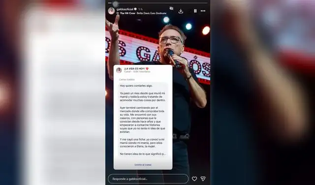 Carlos Galdós ANUNCIA el fallecimiento de su madre y conmueve con DESGARRADOR mensaje: “Yo no soy el hijo que esperabas”