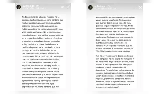 Suhaila Jad se pronuncia con contundente comunicado.