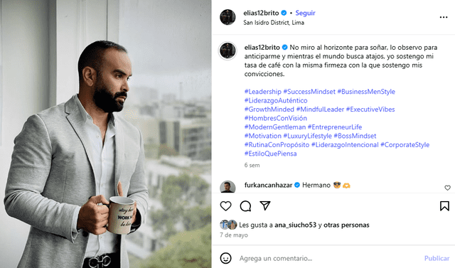 Elías Brito, hombre que aparece con Ana Siucho. Elías Brito, hombre que aparece con Ana Siucho.