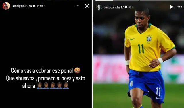  Andy Polo y Jairo Concha se pronunciaron en redes sociales. Foto: captura/Instagram   