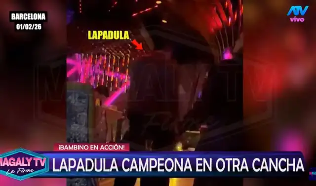 Gianluca Lapadula es captado bailando con otra mujer. Foto: captura/Magaly TV   