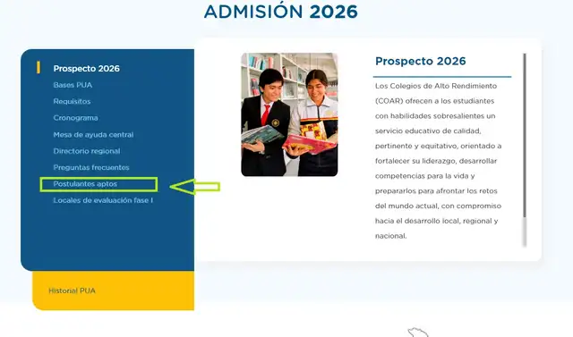 <strong> Minedu ya habilitó la pestaña para ver resultados del COAR 2026-1</strong>   