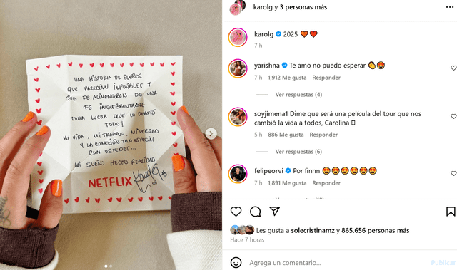 <em>Karol G alista documental junto a Netflix. Captura: Instagram</em>   