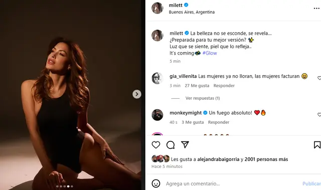 Milett Figueroa reapareció en sus redes sociales tras su ruptura. 