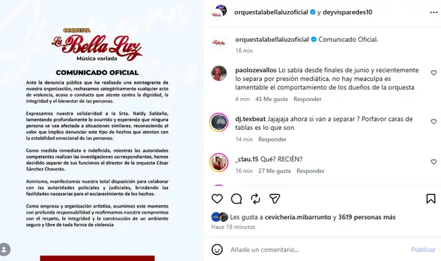 'La Bella Luz' SE PRONUNCIA sobre tocamientos indebidos de Naldy Saldaña y EXPULSA a director: 'La Bella Luz' SE PRONUNCIA sobre tocamientos indebidos de Naldy Saldaña y EXPULSA a director: