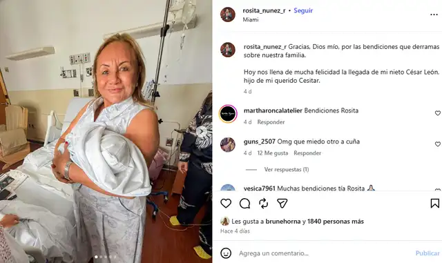 Mamá de Richard Acuña celebra tener un nuevo nieto.