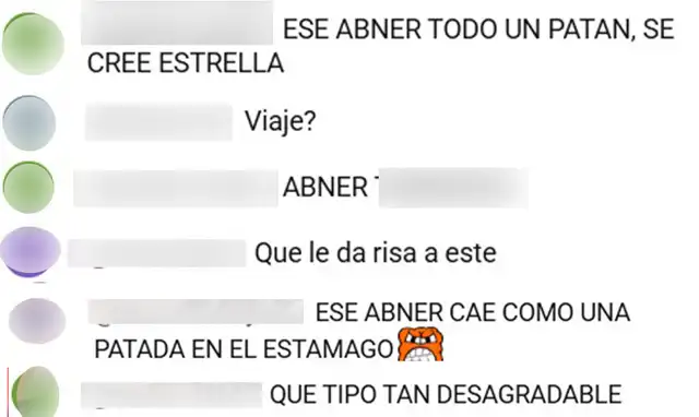 Usuarios critican a Abneer Robles por su reacción.  