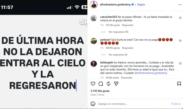 Alfredo Adame se burla tras difundir la falsa noticia sobre el fallecimiento de Laura Bozzo.