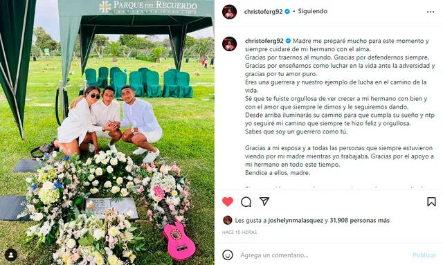La carta que dejó “Canchita” a su madre recién fallecida. - FUENTE: Instagram. 
