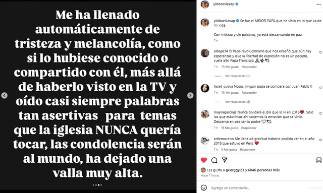 <em>Yiddá Eslava se sinceró con sus fans sin imaginar el debate que crearía. Captura: Instagram </em> <em>Yiddá Eslava se sinceró con sus fans sin imaginar el debate que crearía. Captura: Instagram </em>