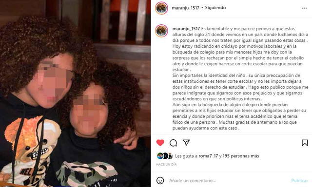 El mensaje de Julio Landauri. - FUENTE: Instagram. 