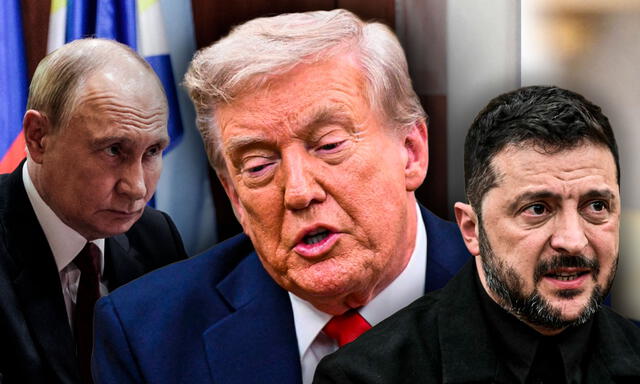 Trump, Zelenski y Putin