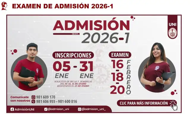 <strong> Las inscripciones para el examen de admisión 2026- I ya iniciaron</strong> <strong> Las inscripciones para el examen de admisión 2026- I ya iniciaron</strong>