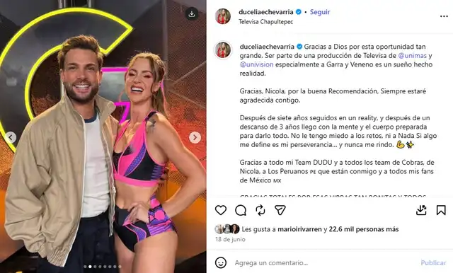 Ducelia Echevarría dedica DESGARRADOR mensaje a Nicola Porcella tras ser EXPULSADA de Esto es Guerra México: Ducelia Echevarría dedica DESGARRADOR mensaje a Nicola Porcella tras ser EXPULSADA de Esto es Guerra México: