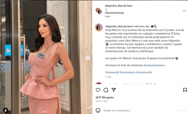  Conoce a Alejandra Díaz, representante mexicana en el certamen de belleza en el Miss Mundo 2024. 