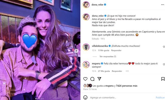 Rebeca Escribens viajó para ver a su hijo.