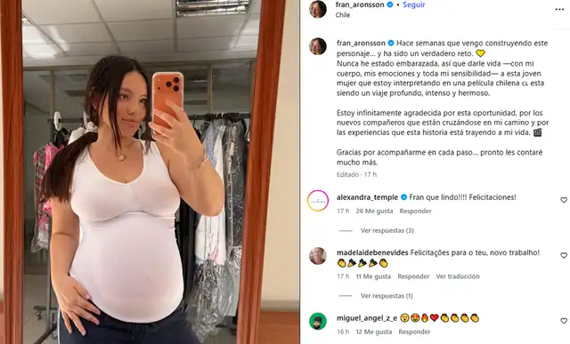 Francisca Aronsson anunció su participación en una nueva producción.  